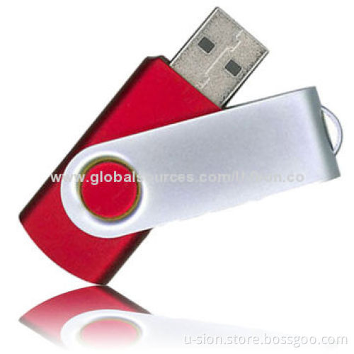 Swivel Metal USB Flash Drives, Customized Logo Printing, Used for Promotional Purposes